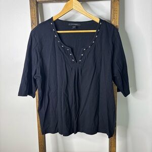 Kiara Beaded Black Women's Top